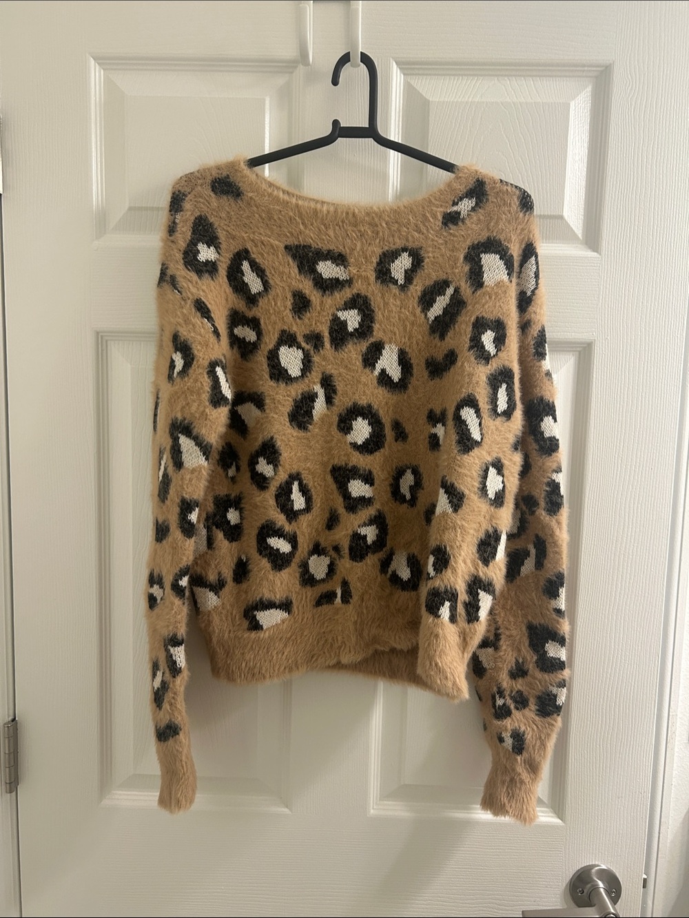 Faux-Fur Leopard Print Sweater - Express